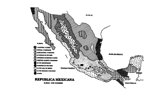 Mapa Rep Mex Climas Con Nombres